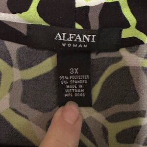 Alfani Women's 3X Patterned Top